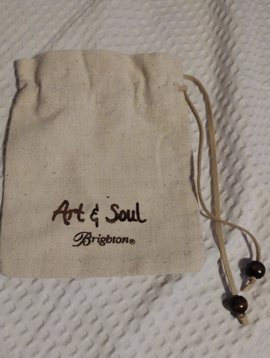 Brighton Other - Brighton Natural Canvas Art & Soul Drawstring Pouch in Beige